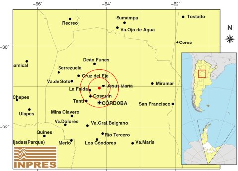 ¿Lo sentiste? Hubo un sismo en Córdoba de 4.6 en la escala de Richter