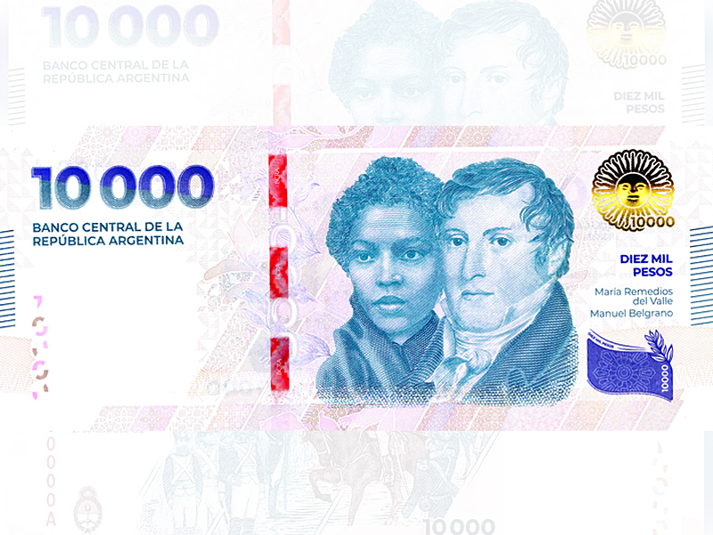 Ya está en circulación el nuevo billete de $10.000: cómo detectar los falsos