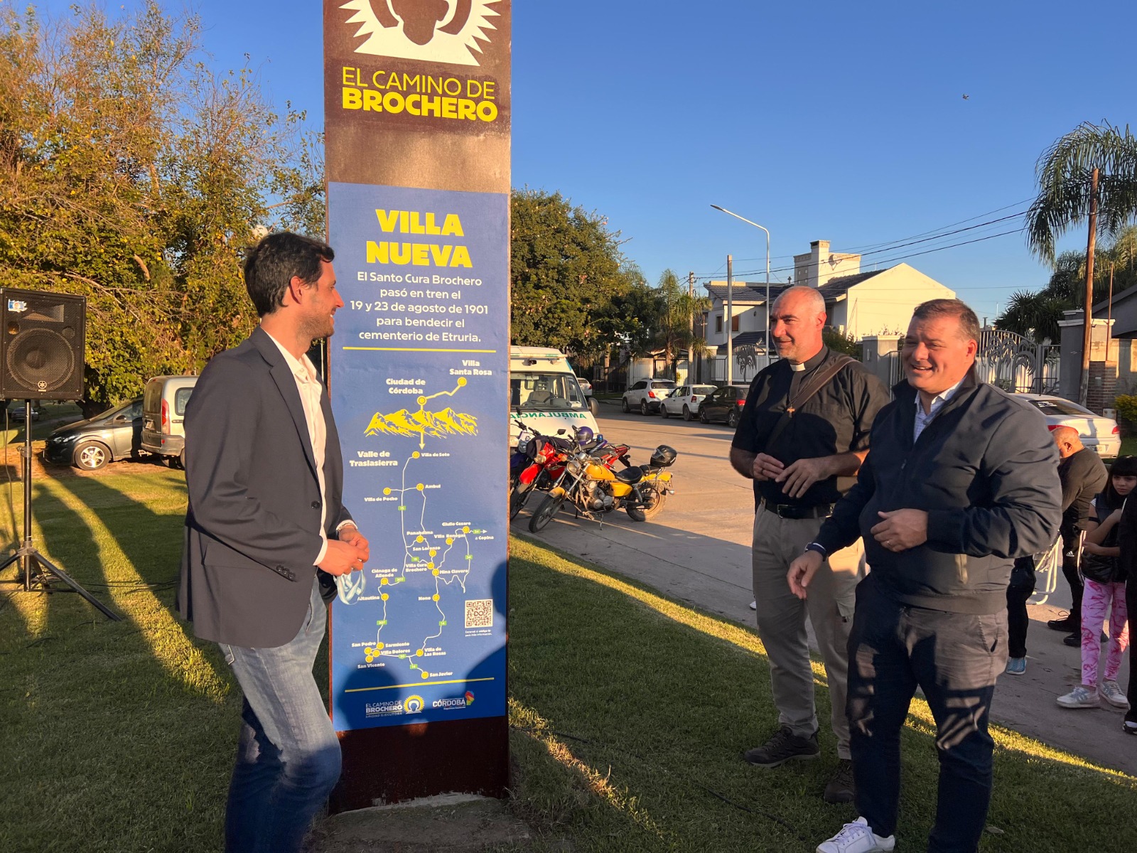 Villa Nueva inauguró el faro del Camino de Brochero