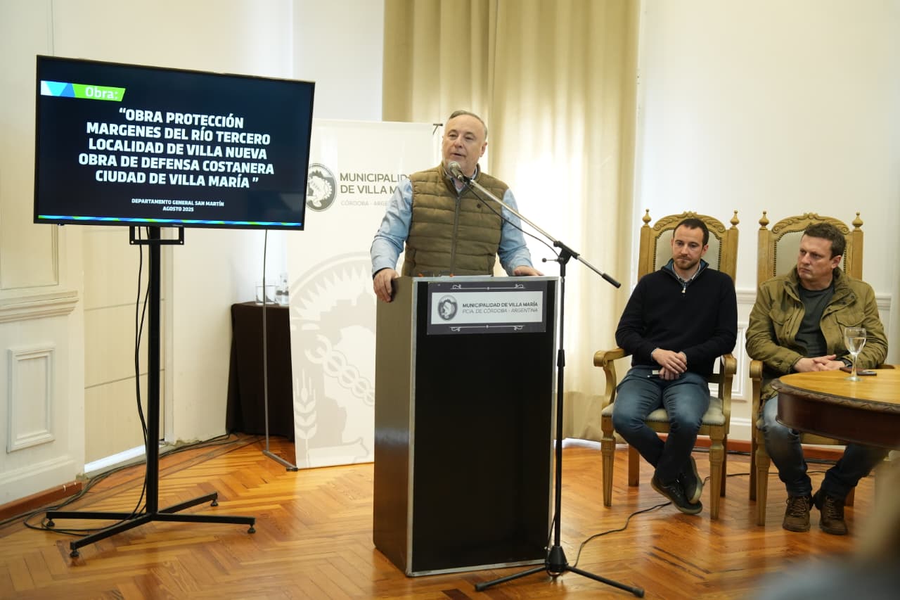 Presentaron obras sobre el Río para Villa María y Villa Nueva