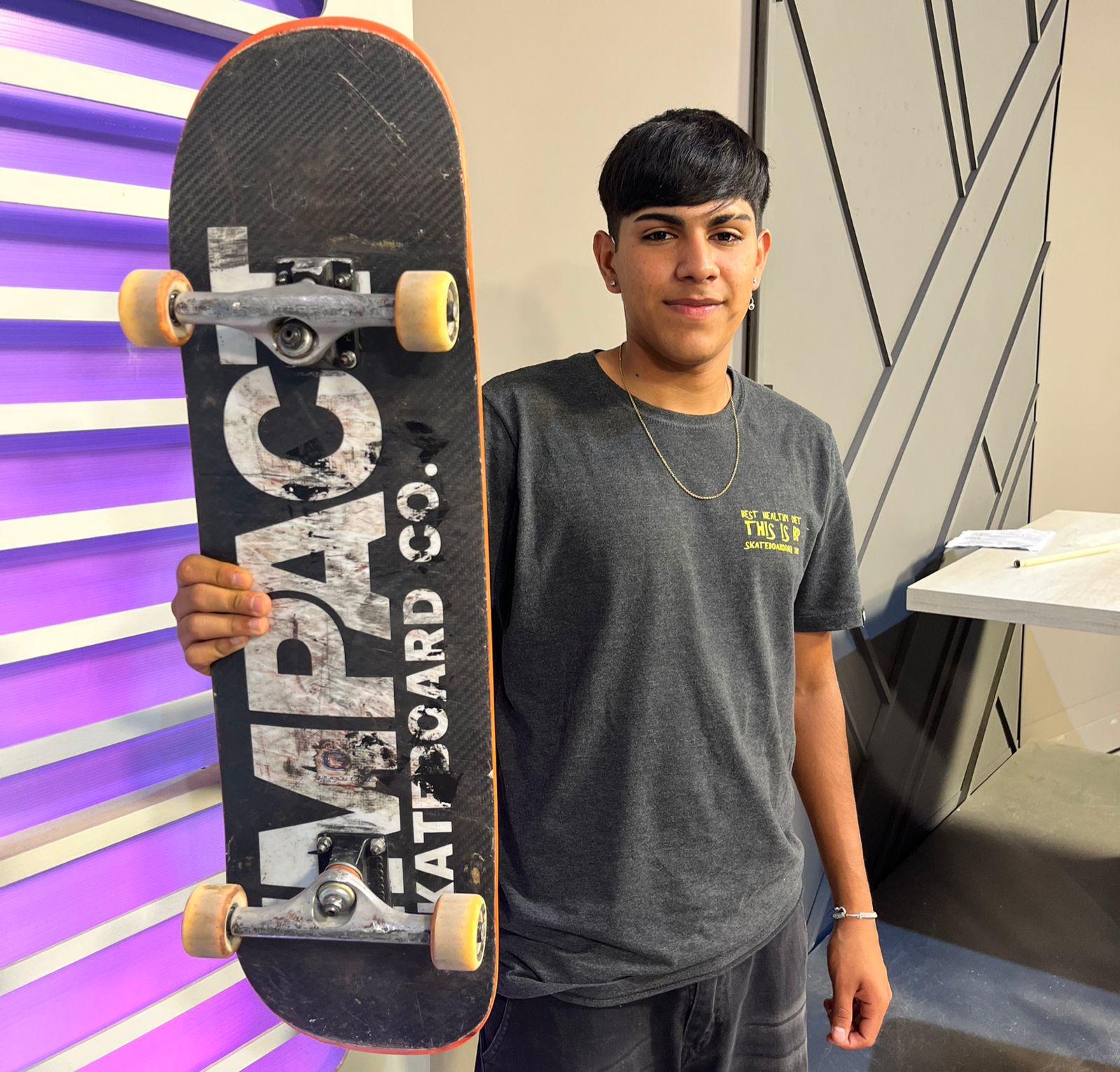 Juan Cruz Villarroel, el skater villanovense de 17 años que representará a la Argentina en un festival internacional en México