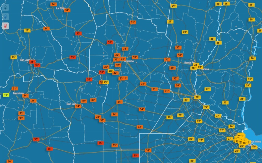 Ola de calor en la ciudad hasta el viernes