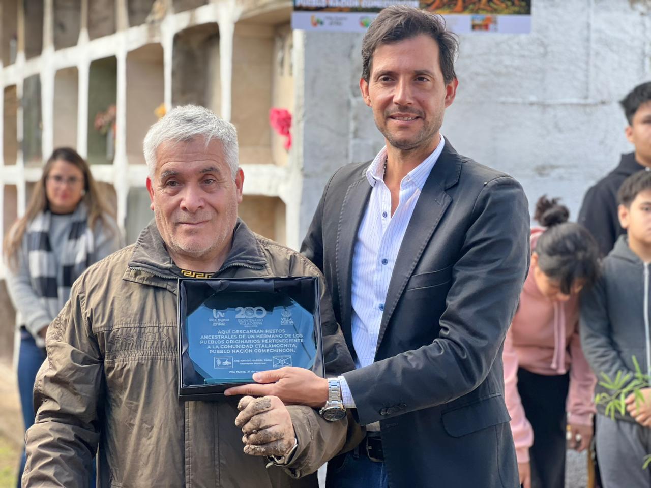 Villa Nueva avanzó en un hecho histórico con la restitución de restos de un ancestro originario