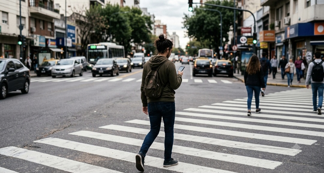 Italia va por una medida inédita: multas para peatones que crucen mirando el celular