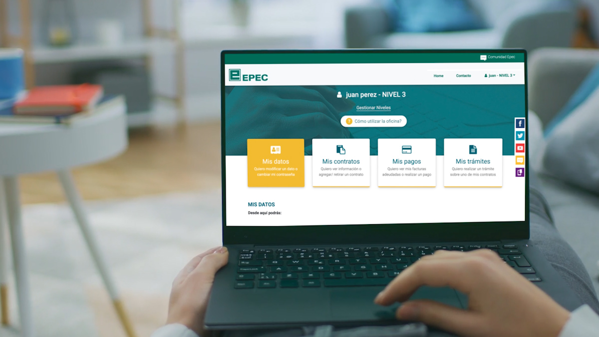 Hasta este martes la página de EPEC estará en mantenimiento y no funcionará al 100%
