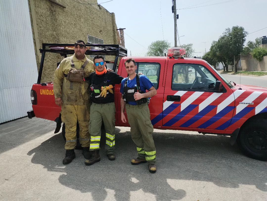 Bomberos de Villa Nueva y Villa María colaboran en los incendios