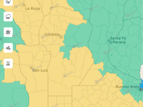 Hasta la madrugada del viernes, alerta por tormentas