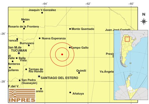 Santiago del Estero registró un sismo de 6.4 grados 