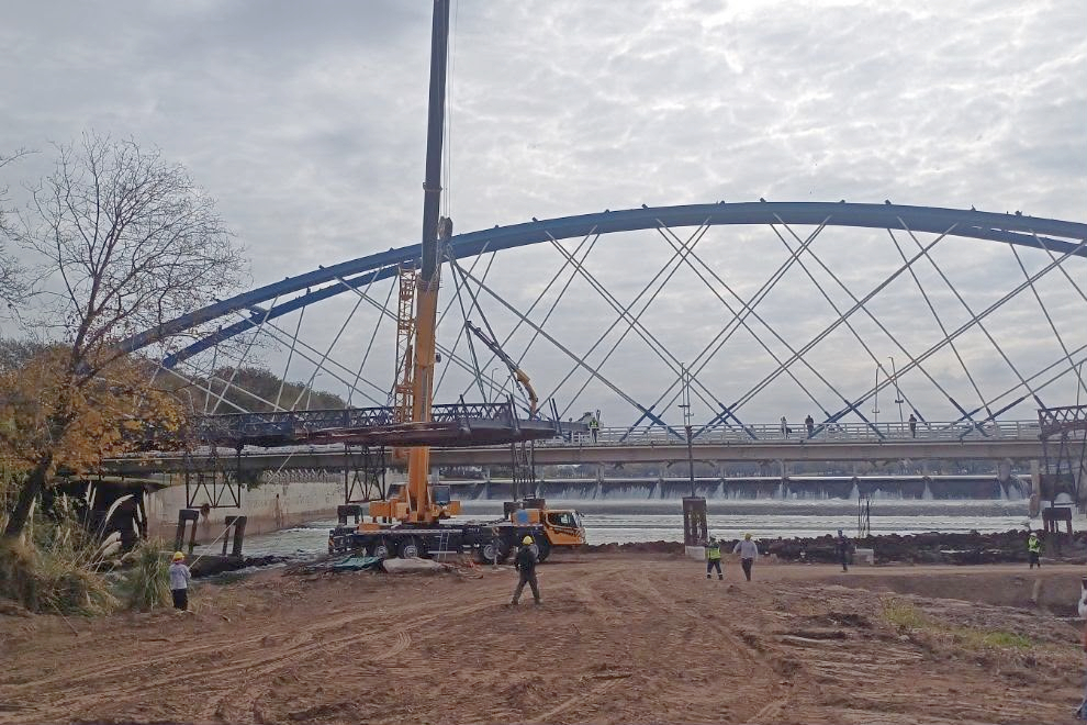 Avanza la obra de recuperación del puente Vélez Sarsfield