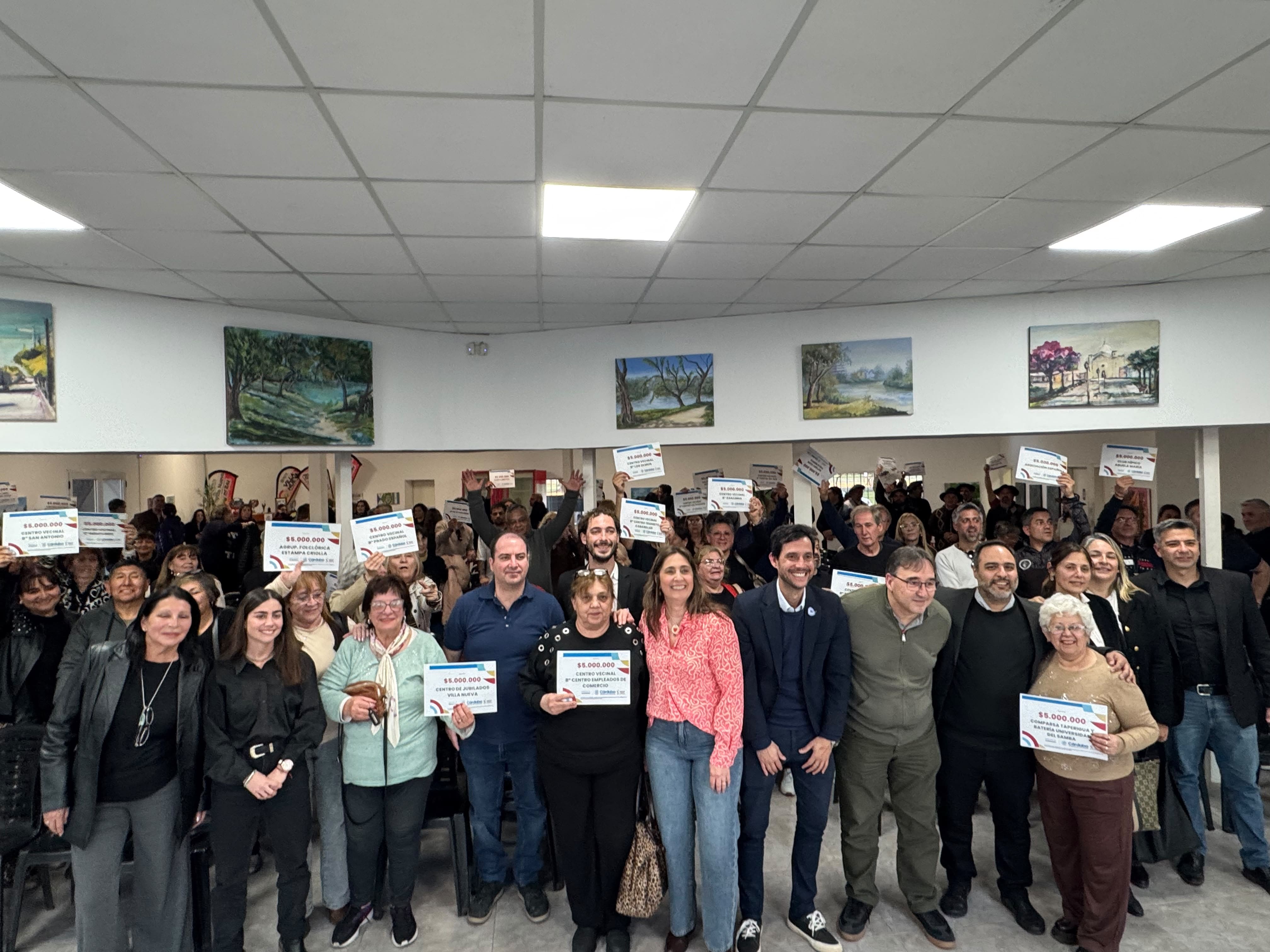 Más de 60 instituciones de Villa Nueva recibieron aportes por 5 millones de pesos